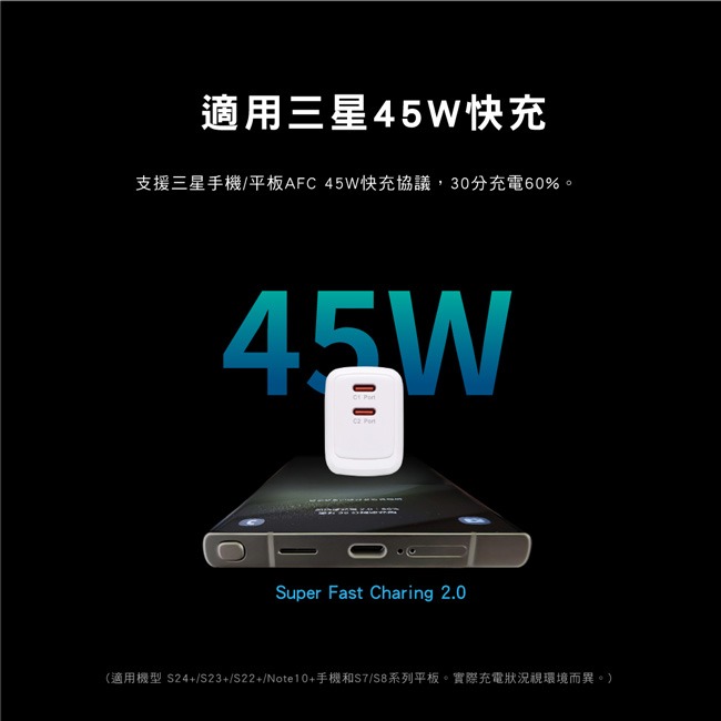 【PX大通】氮化鎵快充USB電源供應器 PWC-4802B / PWC-4802W-細節圖8