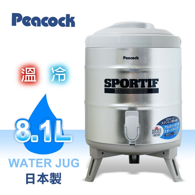 日本原裝【Peacock孔雀牌】不鏽鋼保溫保冷茶桶 INS-60 / INS-80 / INS-100K-規格圖7