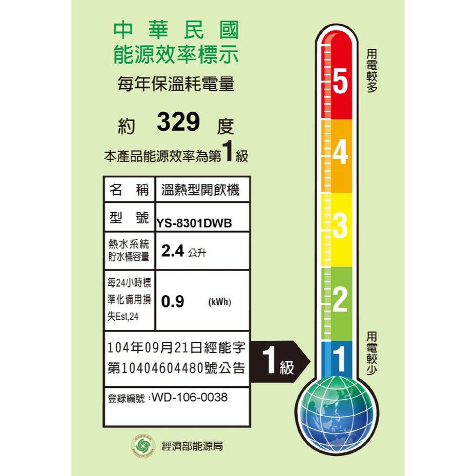 【元山】觸控式濾淨不鏽鋼溫熱開飲機 YS-8301DWB-細節圖9