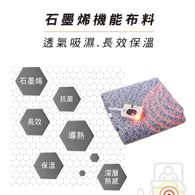【韓國甲珍】石墨烯恆溫定時電熱毯 NH3500 不挑色-細節圖8