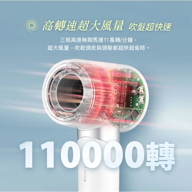 【CHIMEI奇美】高速負離子智能恆溫吹風機 HD-15HCN0-細節圖4