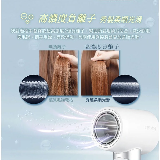 【CHIMEI奇美】高速負離子智能恆溫吹風機 HD-15HCN0-細節圖7