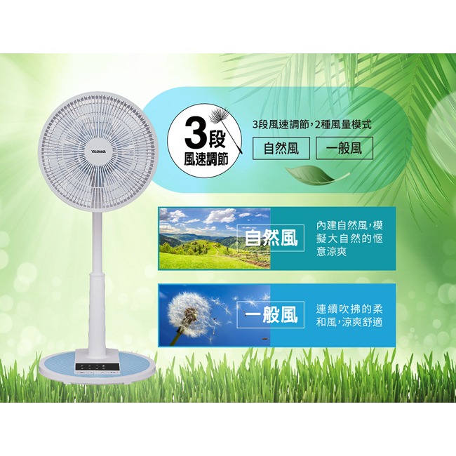 【SANLUX台灣三洋】12吋微電腦自然風遙控立扇(藍色) EF-T12AJ1-細節圖4