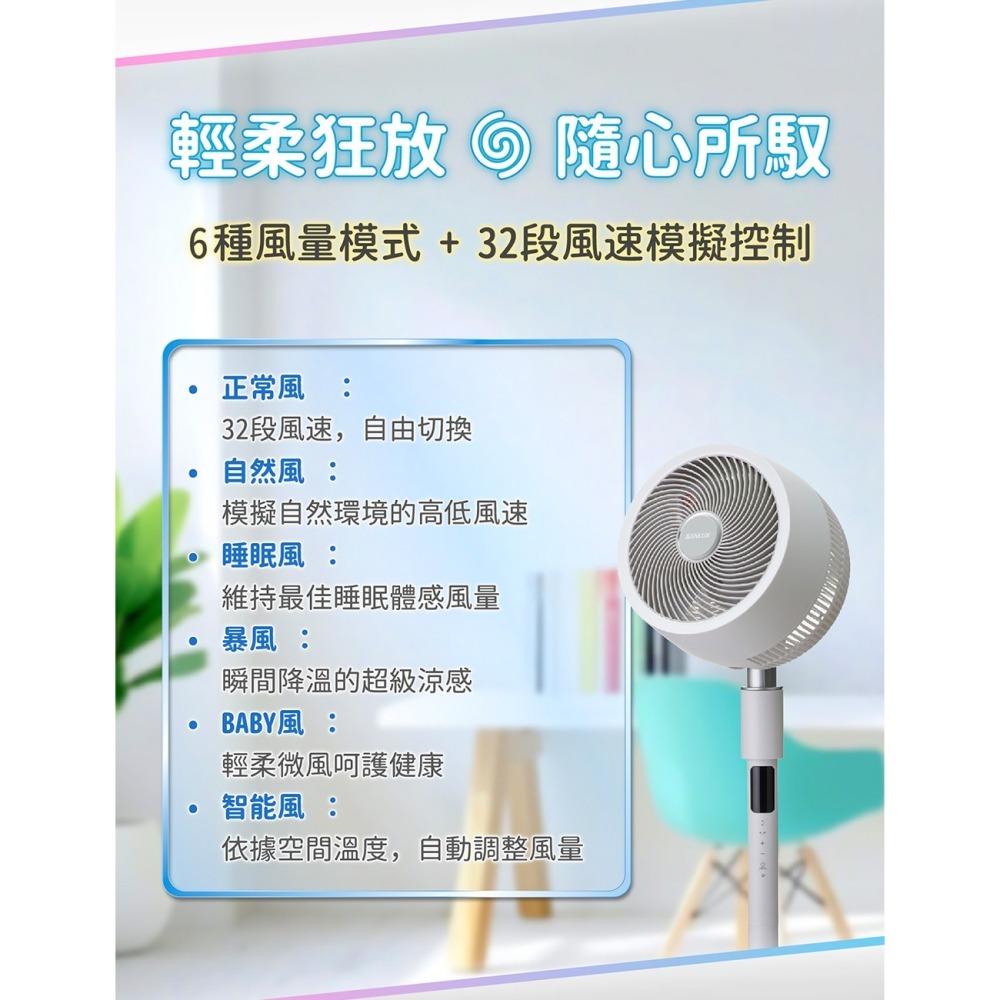 【限時購】【SANLUX台灣三洋】9吋林襄語音DC智慧循環扇 SBF-C09DZ-細節圖5