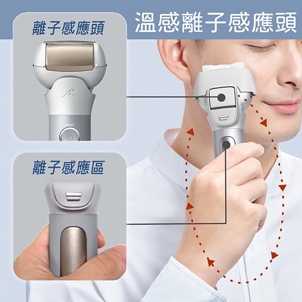 【Panasonic國際牌】日製三刀頭充電式水洗護膚電鬍刀 ES-MT22-S-細節圖4