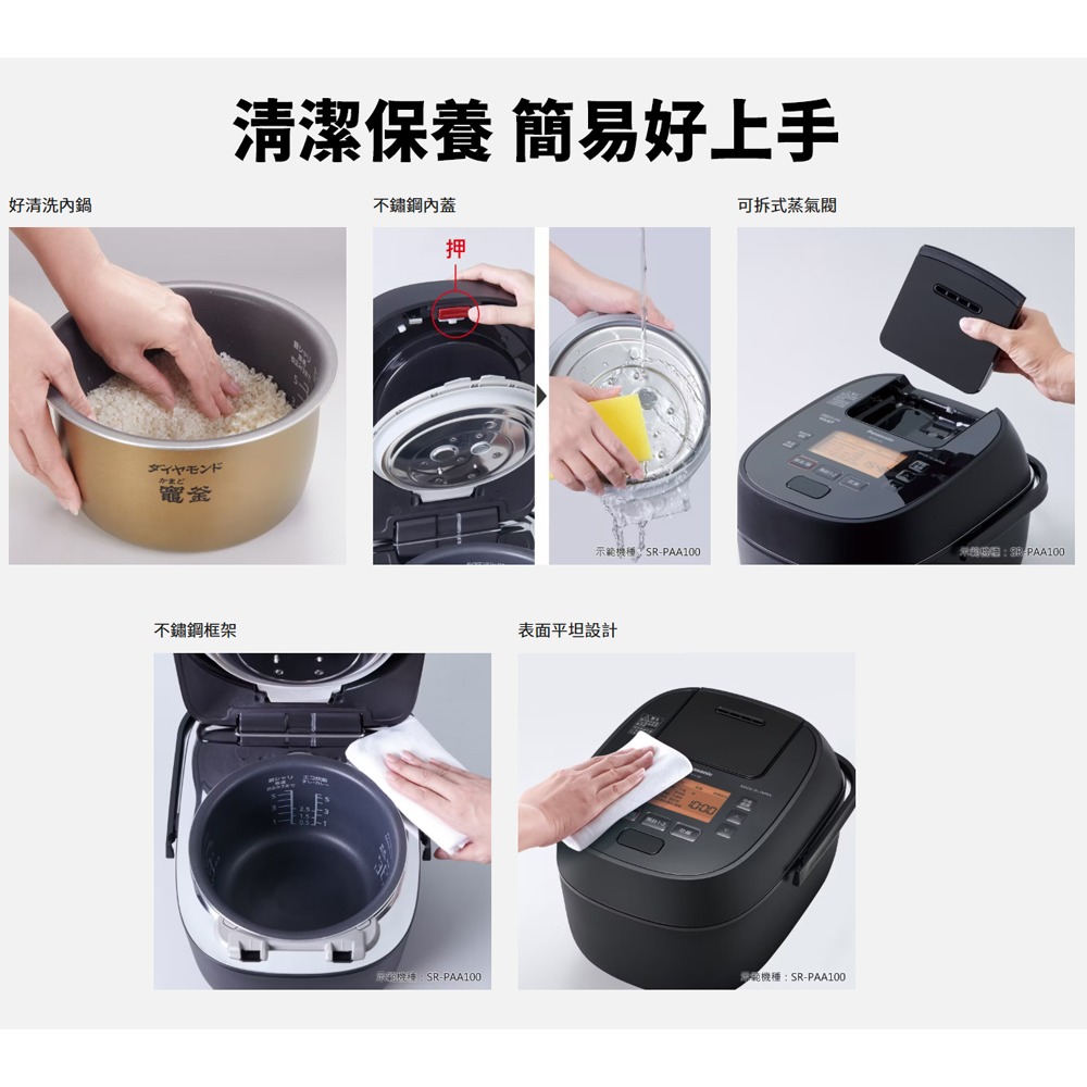 【Panasonic國際牌】日本製6人份可變壓力IH微電腦電子鍋 SR-PAA100-細節圖4