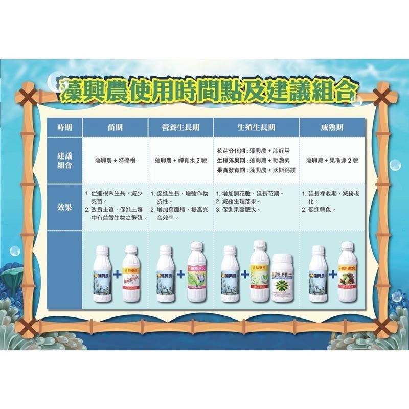 【興農牌】氨蜜樂精500G+藻興農500ML組合 天然胺基酸+天然海藻精 快速補肥補色 幫助著花著果 幫助生長-細節圖3