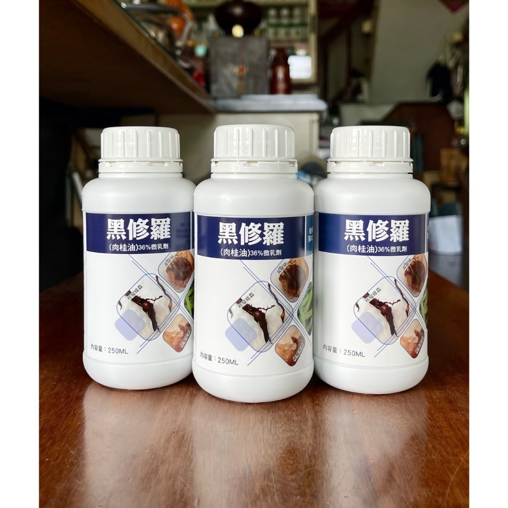 【興農牌】黑修羅 250ML 肉桂油 免登無毒資材 防治線蟲 預防病菌入侵 天然植物油 附贈量杯-細節圖3