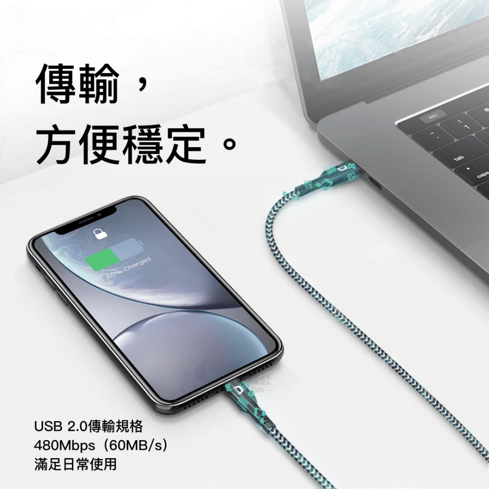 iPhone充電線MFI 快充 TypeC Lightning 蘋果 apple 凱夫拉裝甲 適用 i14 13 12-細節圖8