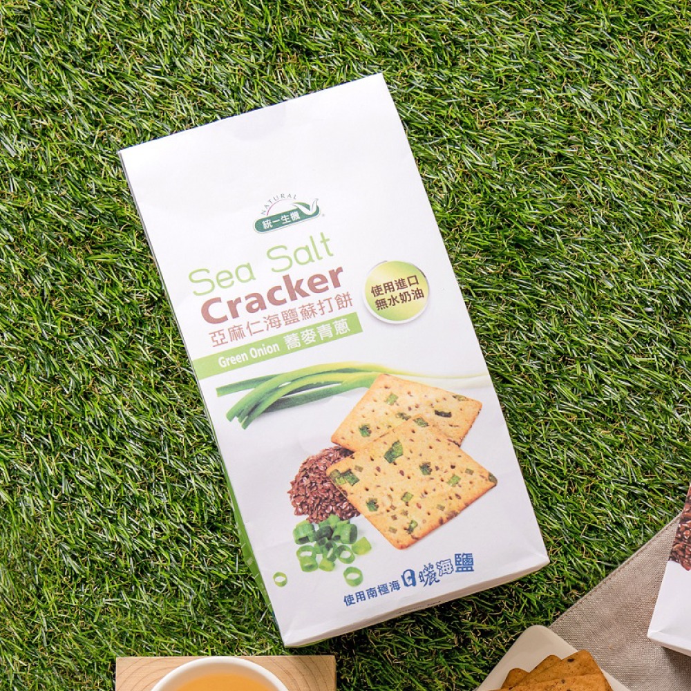 【聖德科斯】統一生機-亞麻仁海鹽蘇打餅-蕎麥青蔥（168g/袋 ）-細節圖2