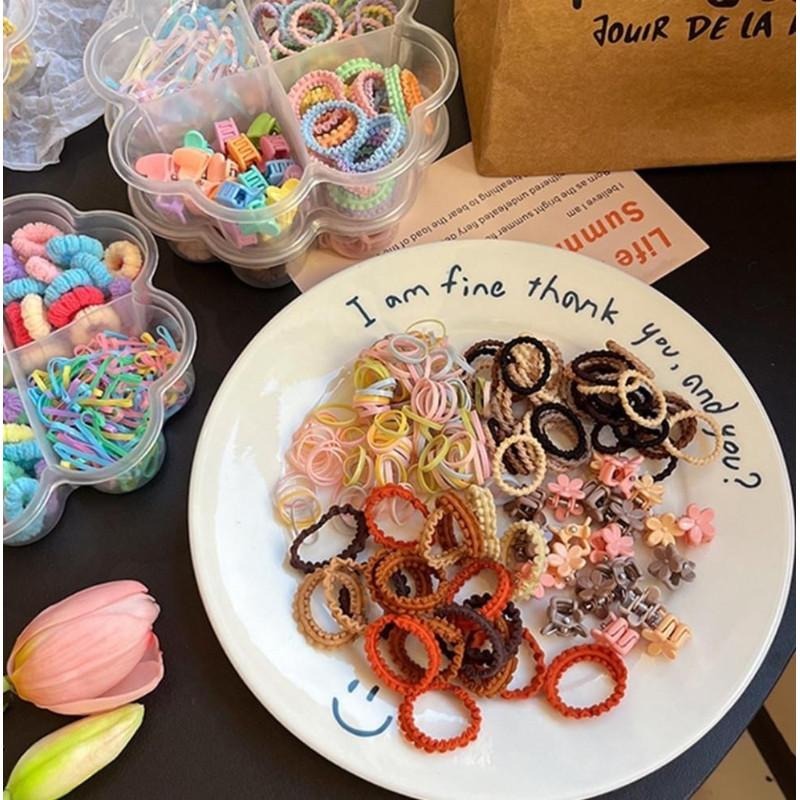 🎀雙生媽の櫥窗🎀 兒童盒裝糖果色高彈力髮飾 隨機出貨-細節圖6