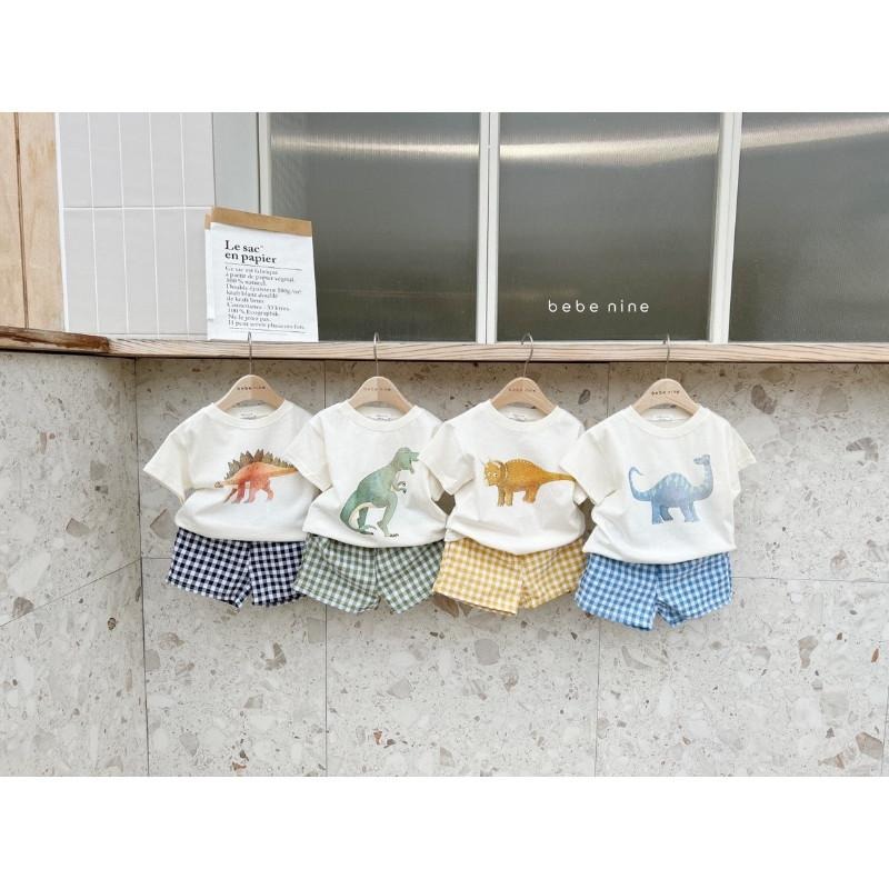 🎀雙生媽の櫥窗🎀 兒童棉質吸汗透氣恐龍印花套裝 兩件套 恐龍 男寶-細節圖2