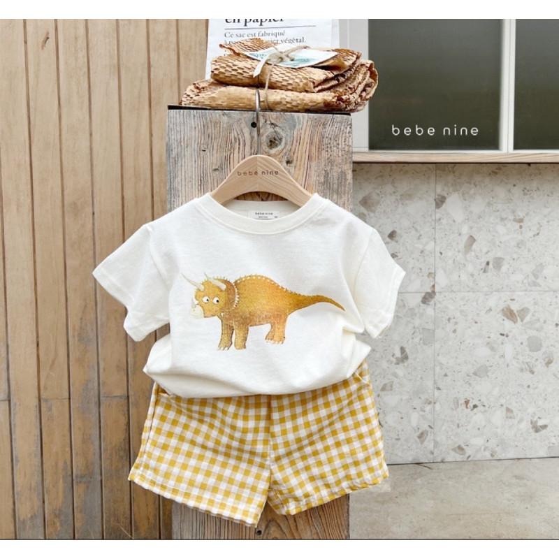 🎀雙生媽の櫥窗🎀 兒童棉質吸汗透氣恐龍印花套裝 兩件套 恐龍 男寶-細節圖7