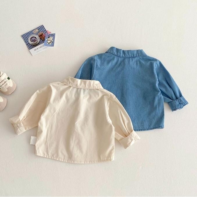 🎀雙生媽の櫥窗🎀 男童字母波點牛仔襯衫上衣-細節圖5