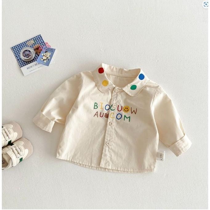 🎀雙生媽の櫥窗🎀 男童字母波點牛仔襯衫上衣-細節圖6