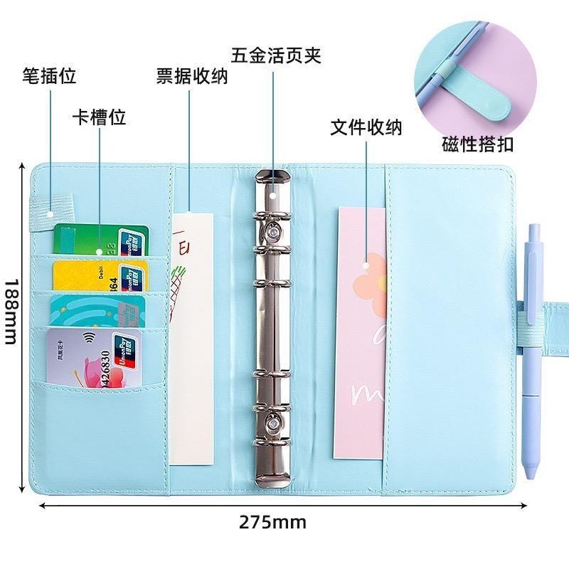 🎀雙生媽の櫥窗🎀 現金存放本 寄帳本  各國紙幣的家 內有10個存錢袋-細節圖4