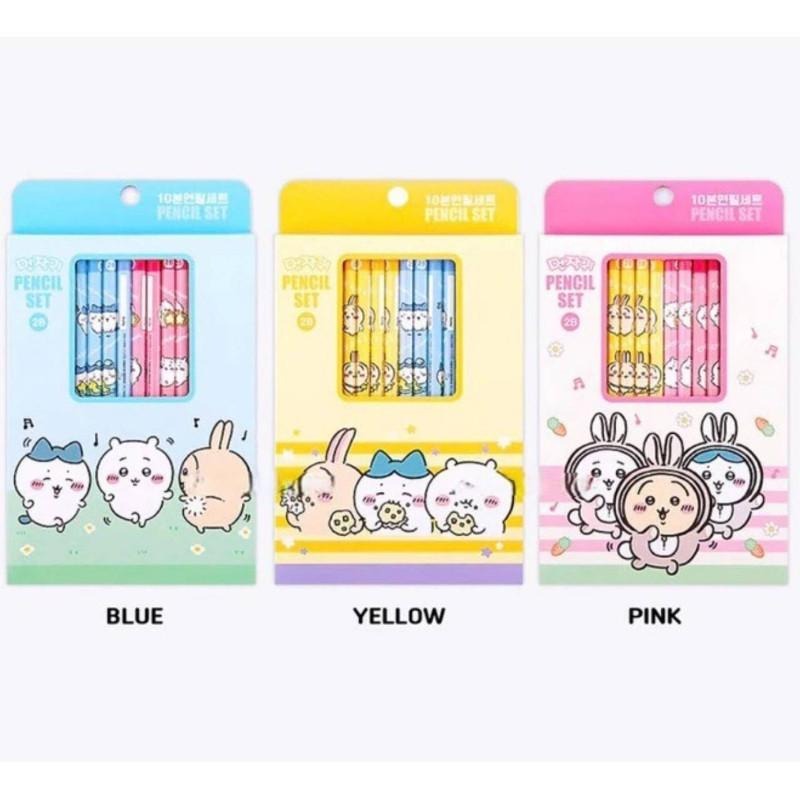 🎀雙生媽の櫥窗🎀  韓國直送 chiikawa 吉伊卡哇 六角2B鉛筆 （10入）-細節圖2