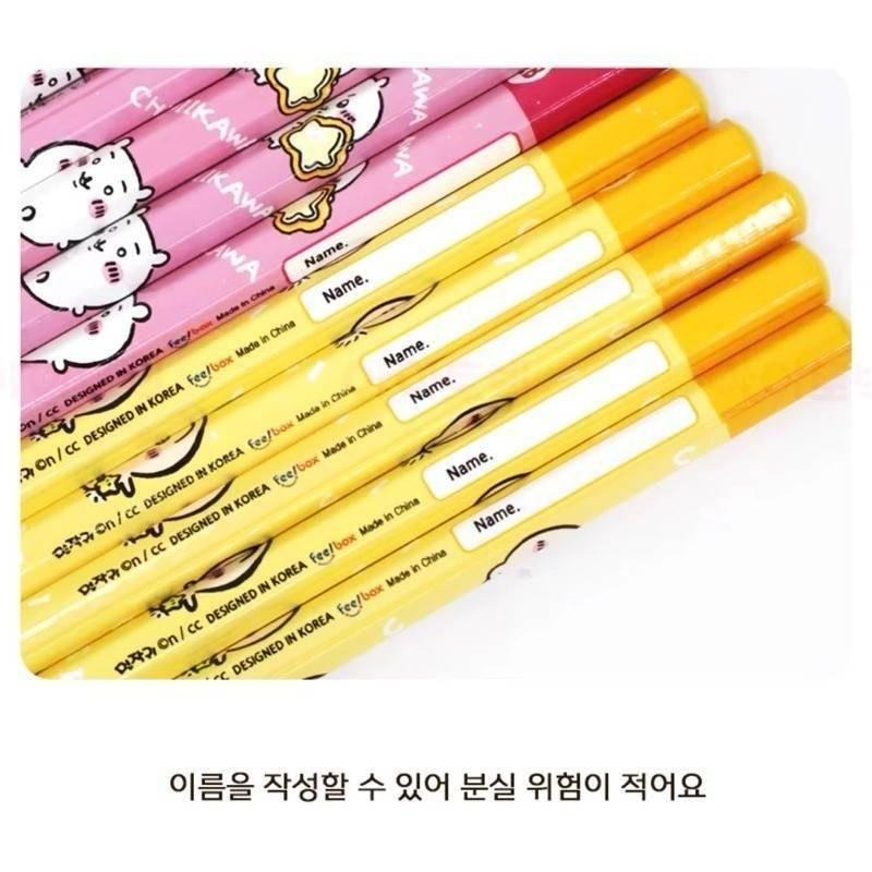 🎀雙生媽の櫥窗🎀  韓國直送 chiikawa 吉伊卡哇 六角2B鉛筆 （10入）-細節圖6