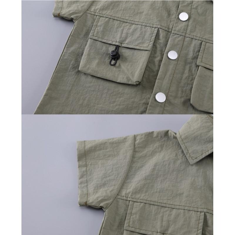 🎀雙生媽の櫥窗🎀 男寶背心大袋工裝褲三件套裝-細節圖7