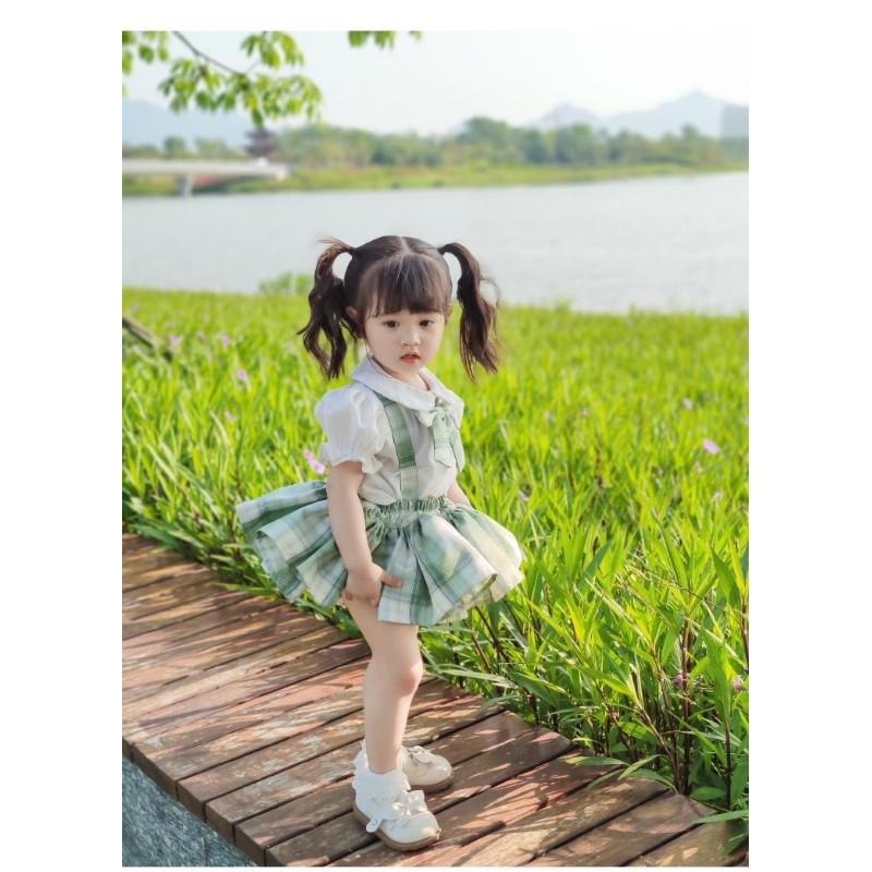 🎀雙生媽の櫥窗🎀 女寶學院風 澎澎裙兩件套贈蝴蝶結(有安全褲)-細節圖2