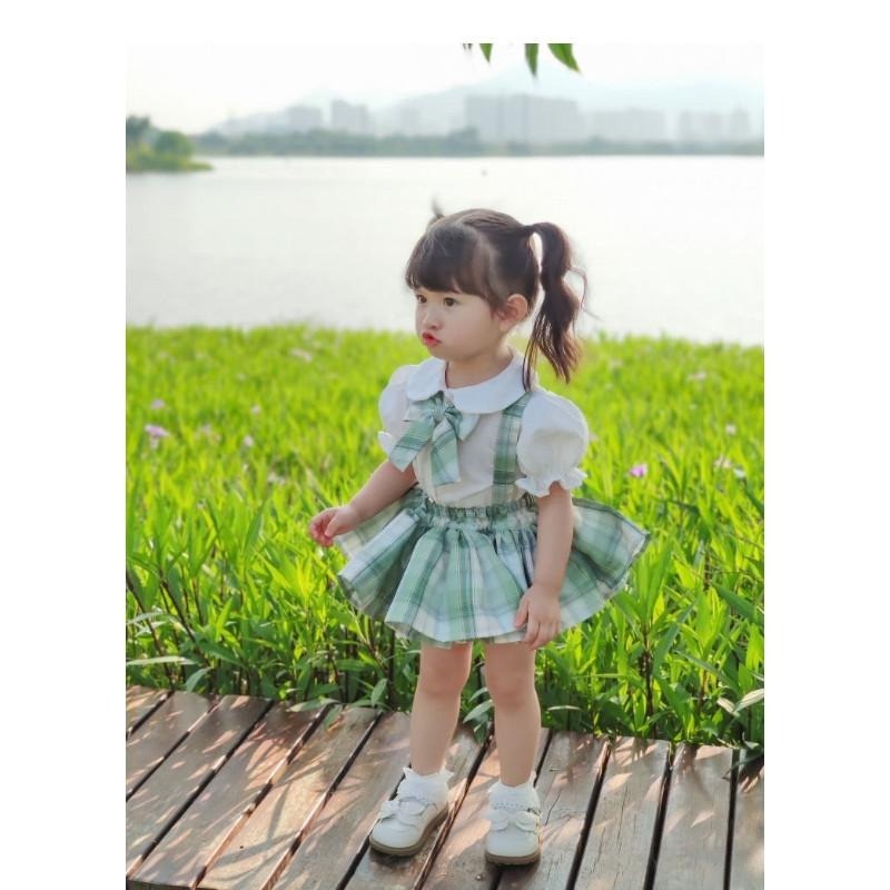 🎀雙生媽の櫥窗🎀 女寶學院風 澎澎裙兩件套贈蝴蝶結(有安全褲)-細節圖3