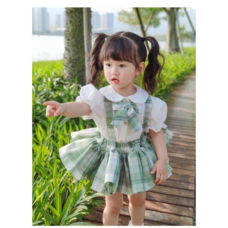 🎀雙生媽の櫥窗🎀 女寶學院風 澎澎裙兩件套贈蝴蝶結(有安全褲)-細節圖5