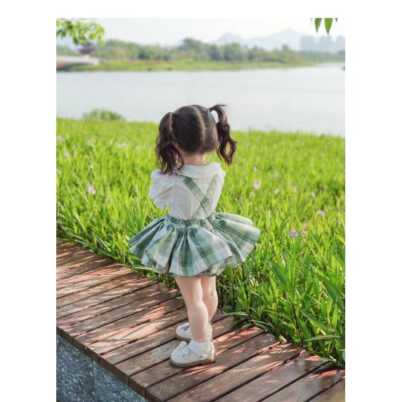 🎀雙生媽の櫥窗🎀 女寶學院風 澎澎裙兩件套贈蝴蝶結(有安全褲)-細節圖6