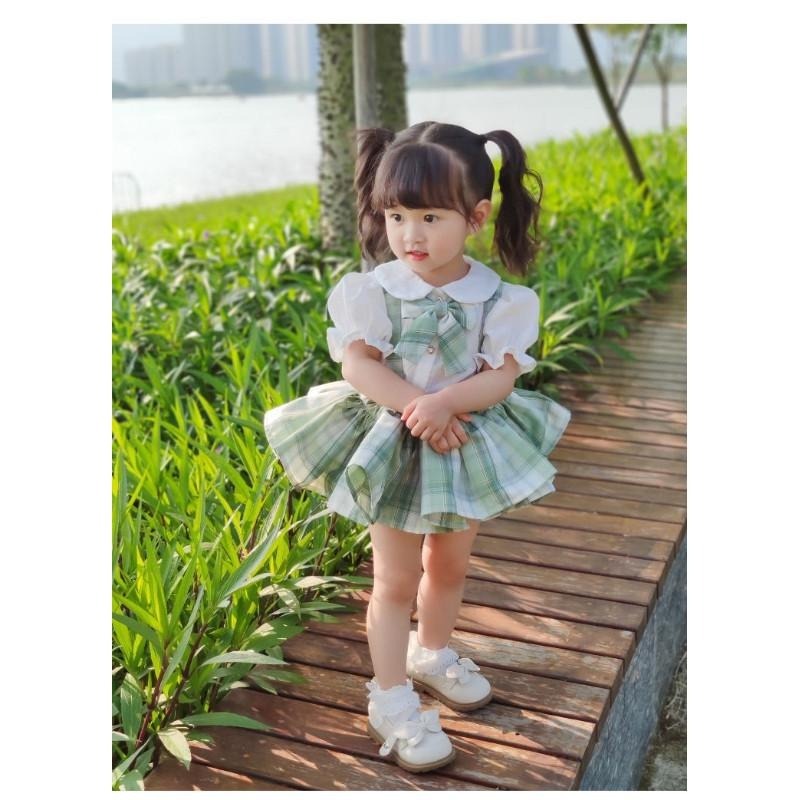 🎀雙生媽の櫥窗🎀 女寶學院風 澎澎裙兩件套贈蝴蝶結(有安全褲)-細節圖7