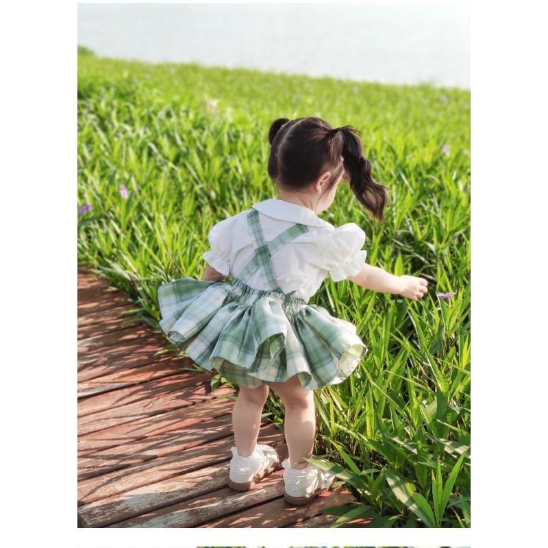 🎀雙生媽の櫥窗🎀 女寶學院風 澎澎裙兩件套贈蝴蝶結(有安全褲)-細節圖8