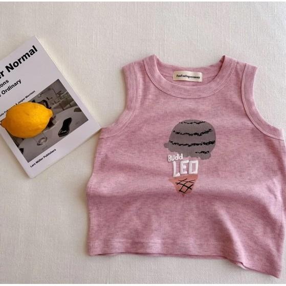 🎀雙生媽の櫥窗🎀 日系坑條棉 彈性 兒童無袖上衣 嬰幼兒 73-120碼-細節圖5