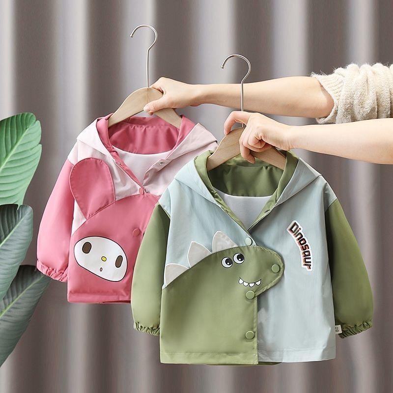🎀雙生媽の櫥窗🎀 春秋卡通連帽風衣外套 兒童風衣外套 中小童 80-120-細節圖2