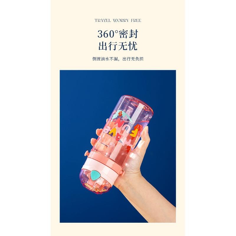 🎀雙生媽の櫥窗🎀 繽紛四色兒童彈跳吸管水壺 520ml 兒童水壺 彈跳吸管-細節圖5