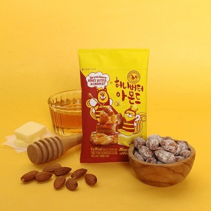 Linling🇰🇷韓國選物｜松鼠堅果🐿️ 蜂蜜奶油口味｜杏仁堅果 富含豐富維生素E 維生素B2｜隨手包 每日堅果-細節圖2