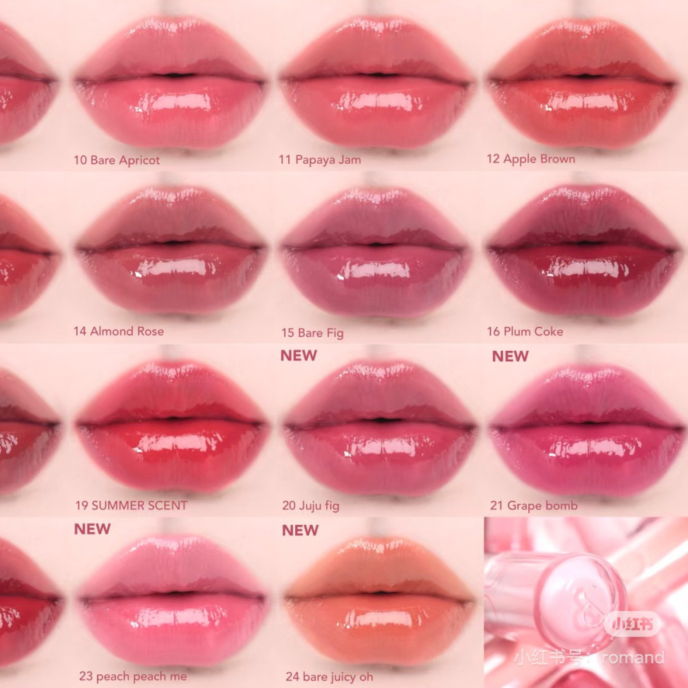 現貨秒發｜Rom&nd juicy 果汁唇釉 不掉色玻璃唇釉｜透明感口紅 鏡面水光染唇液｜百貨購入-細節圖4