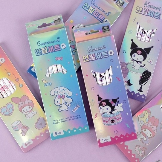 現貨｜大耳狗六角鉛筆 5支入 B筆芯｜小學生鉛筆 六角鉛筆 三麗鷗 卡通鉛筆-細節圖5