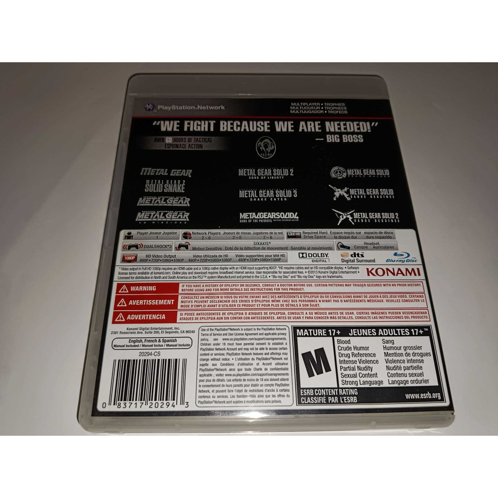 PS3 潛龍諜影 25週年傳奇合輯 Metal Gear Solid The Legacy Collection 英文版-細節圖2