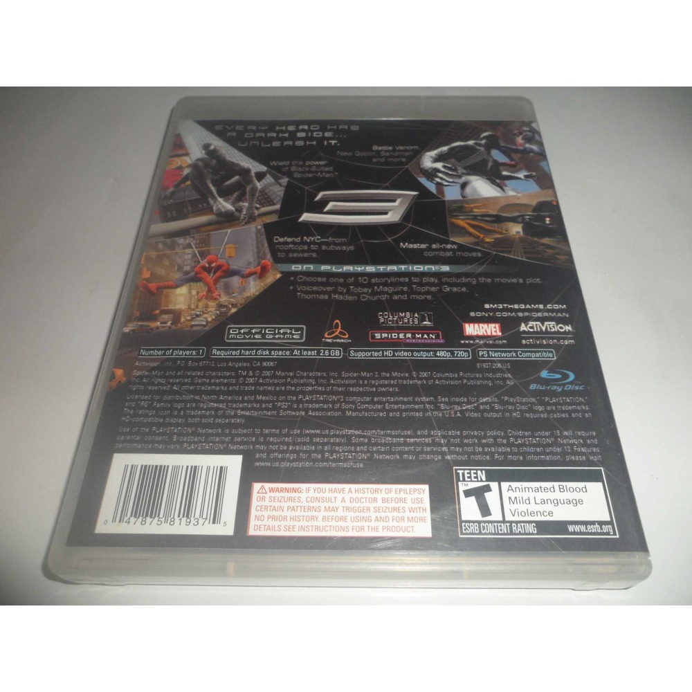 PS3 蜘蛛人 3 Spider Man 3 英文版-細節圖2