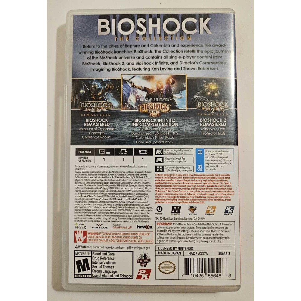 Switch 生化奇兵 合集 BioShock The Collection 簡中版-細節圖2