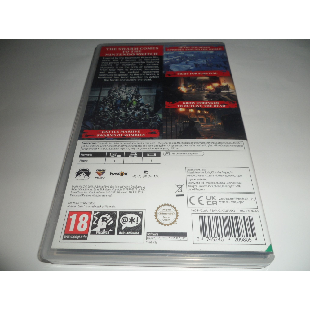 Switch NS 末日之戰 Z World War Z 中文版-細節圖2