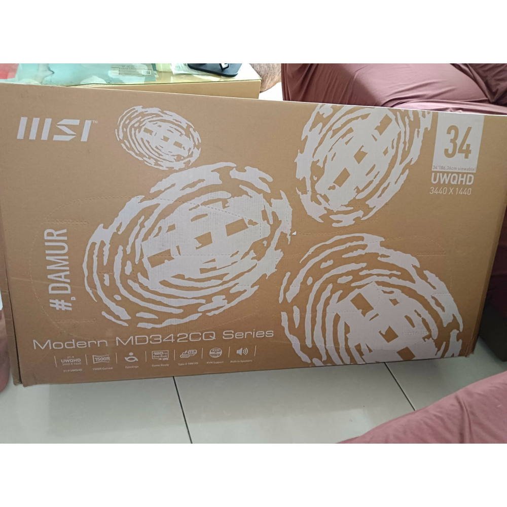 全新 MSI 微星 MD342CQP 34型 2K 120Hz 21:9 曲面螢幕(HDMI/Type-C/1ms )-細節圖3