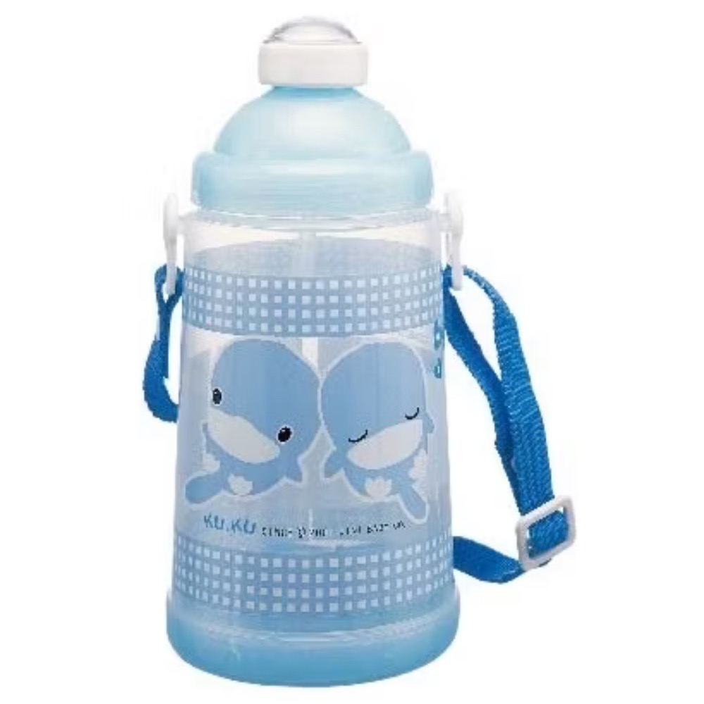 KUKU酷咕鴨 彈跳攜帶水壺 兒童水壺-規格圖2