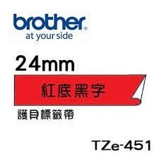 Brother TZe-421 431 441 451 461護貝標籤帶 (9mm~36mm紅底黑字) 原廠系列-細節圖4