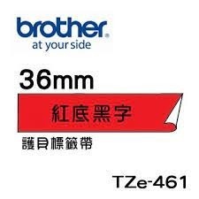 Brother TZe-421 431 441 451 461護貝標籤帶 (9mm~36mm紅底黑字) 原廠系列-細節圖5