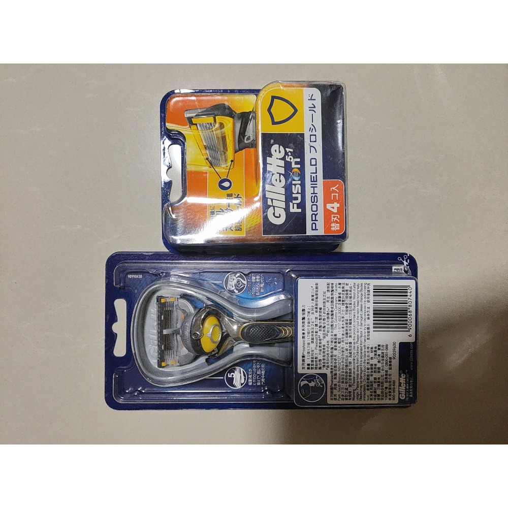 庫存品清倉 原廠公司貨吉列 gillette fusion proshield 鋒護 頂級 五刀片 5+1 四入裝。一刀-細節圖3
