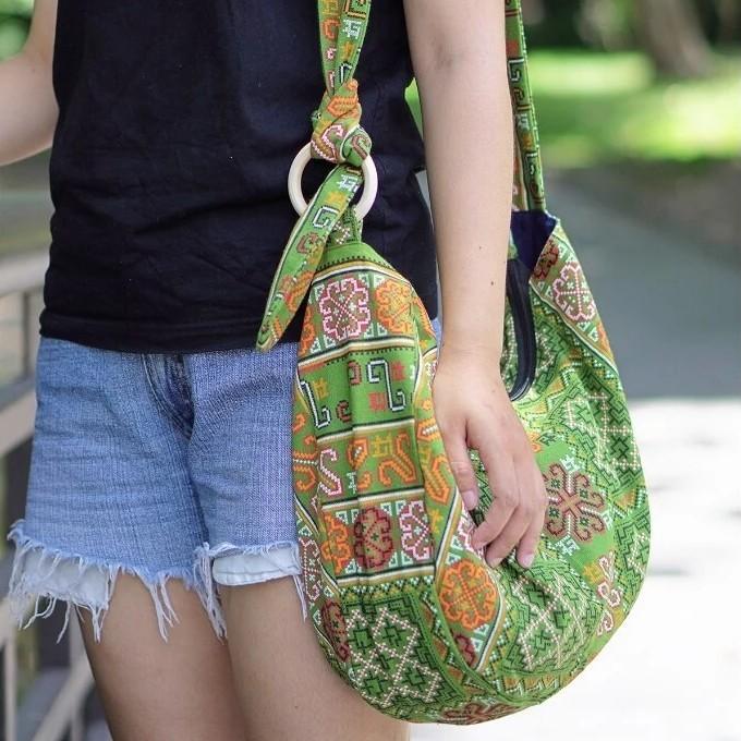 泰國清邁 Bohemme 布包 單肩包 斜背包 波西米亞風-細節圖3