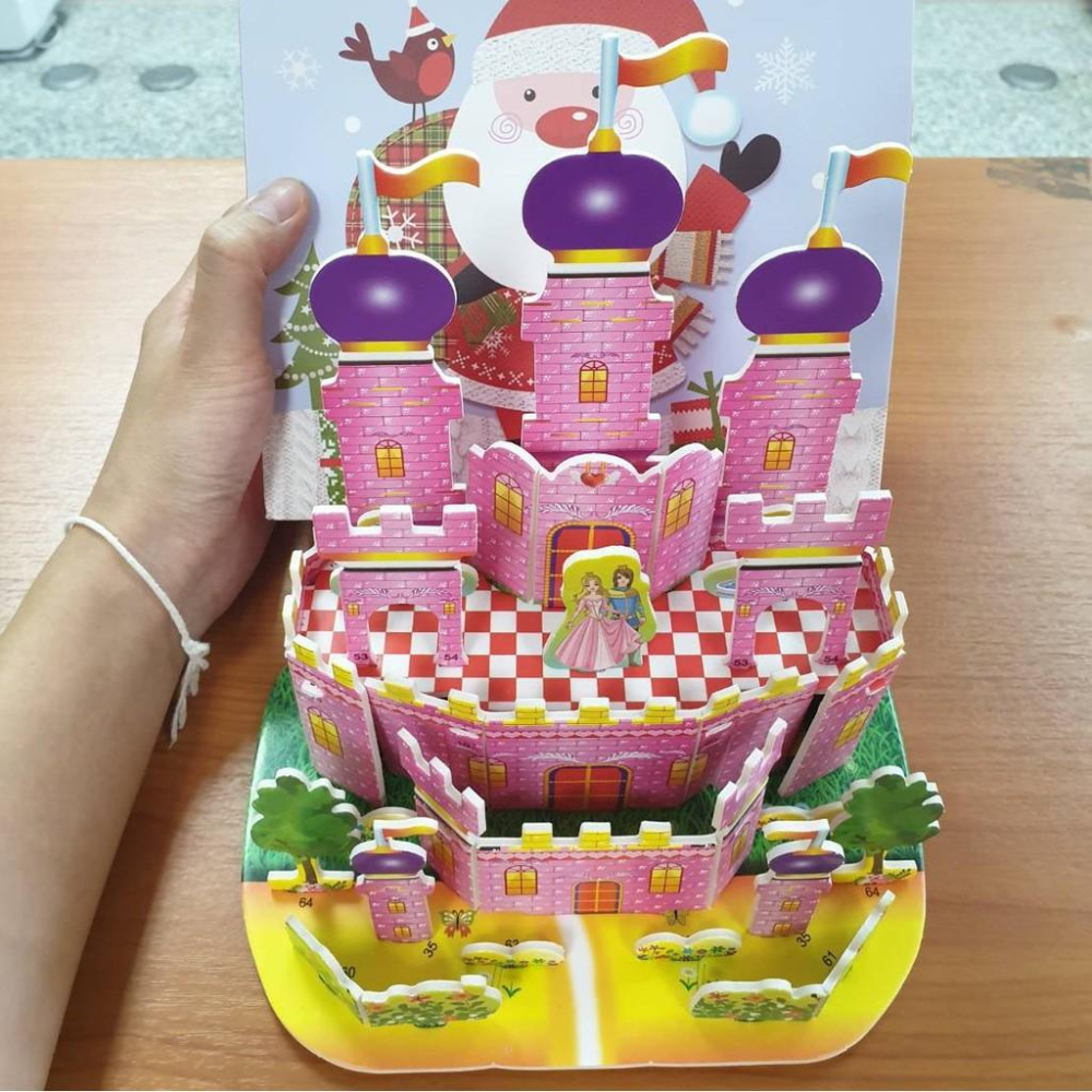 清倉~3D 立體 拼圖~公主城堡 森林小屋 聖誕老人的家-細節圖2