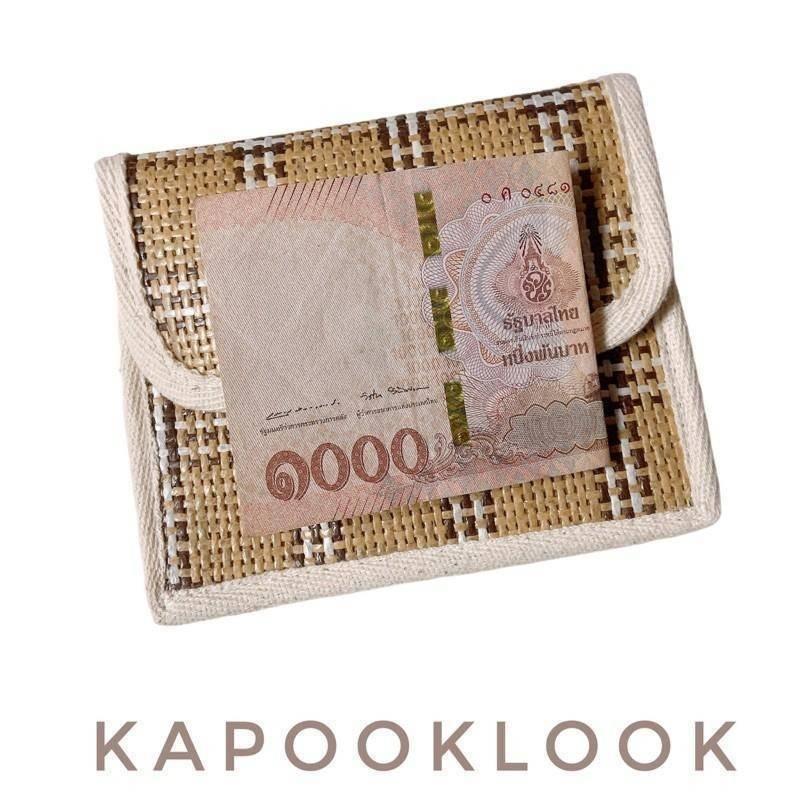 泰國 清邁 編織錢包 木漿錢包 藤編錢包 手工編織包-細節圖3