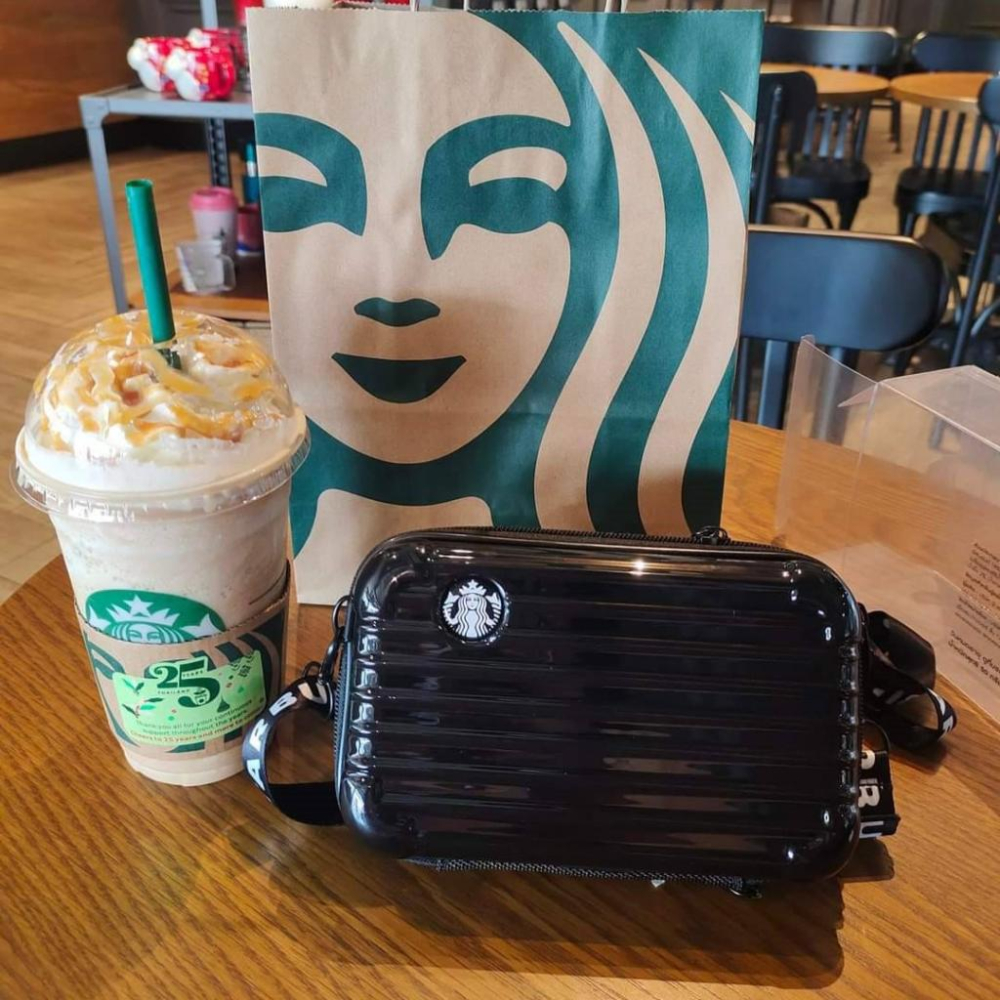 清倉~泰國 星巴克 Starbucks 行李箱包 側背包 收納包 化妝包-細節圖4