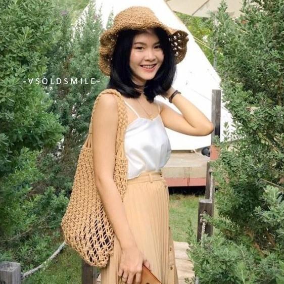 泰國 CHAN 網狀包 肩背包 編織包 設計師手工編織包款 Terminal 21專櫃-細節圖4