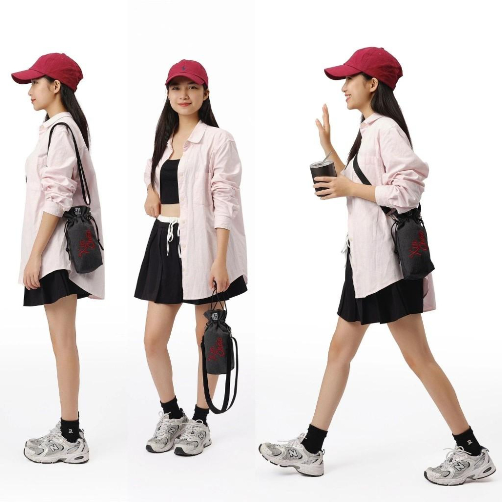 越南 JAMLOS 抽繩束口 帆布包 拳擊包 水桶包 側背包 潮牌設計師品牌-細節圖4